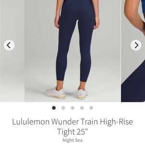Lululemon Athletica Wunder Train High-Rise Pants - Night Sea